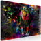 decomonkey Bilder Tiere Abstrakt 60x40 cm 1 Teilig Leinwandbilder Bild auf Leinwand Vlies Wandbild Kunstdruck Wanddeko Wand Wohnzimmer Wanddekoration Deko Löwe