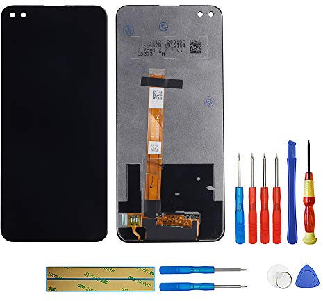 swark Pantalla LCD compatible con Oppo Reno 4Z & Realme 6 Pro & Oppo A92s & Realme 6S (negro sin marco) pantalla táctil + herramientas