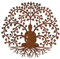 F&G Supplies 60cm diameter Bodhi Buddha Tree Wall Plaque wall Art Screen - in rustic round steel metal