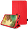 TECHGEAR Coque Cuir Compatible avec Samsung Galaxy Tab A7 Lite 2021 8.7 Pouces (SM-T220 / SM-T225) Housse de Protection en Cuir PU avec Support Stand et Prise Main [Fonction réveil/Sommeil] Rouge