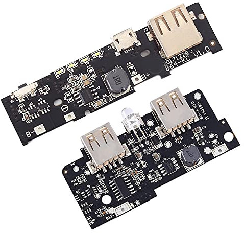 DADAKEWIN 5V 2A 2.1A Power Bank Charger Module Charging Circuit Board Step Up Boost Power Supply Module USB Output 1A Input (Color : Single USB)