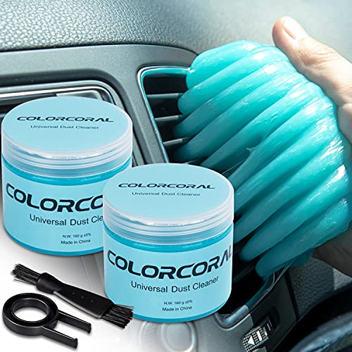 2 Pack Car Cleaning Gel for Cleaning Gel Car interio Cleaning Putty Cleaner Car Putty Cleaner Dust Cleaning Gel Universal Dust Cleaner Car Cleaning Slime for Dust Cleaning mud Dust Removal Gell