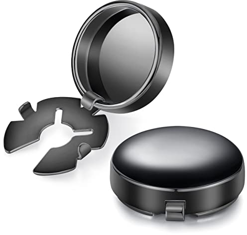 HONEY BEAR Herren Weiß Perle Schale Stein/Schwarz Achat Onyx Manschettenknöpfe Cufflinks Edelstahl Manschettenknopf, ButtonCuff Knopfclips für gewöhnliche Hemden,MEHRWEG (Alles schwarz)