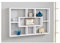 Homme Concept - White Multi Compartment Space Saving Floating Display Shelves Storage Shelf Organiser Unit Home Decor Bookshelf