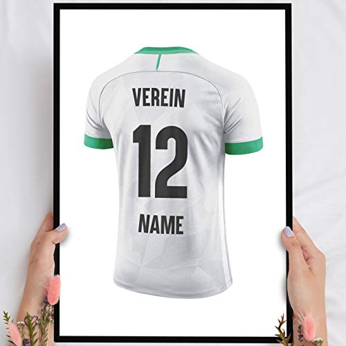 Elbeffekt Holzbild Mönchengladbach - personalisierbar zum Hinstellen/Aufhängen optional beleuchtet, Fan Geschenk mit Spruch - Aufsteller Dekoration - persönliches Geschenk