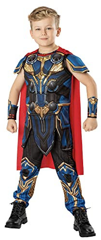 Rubie's Rubies Costume de luxe officiel Marvel Thor Love and Thunder Thor pour enfants de 3 à 4 ans