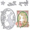 ALIBBON Frühlings-Osterhasen-Stanzformen für Kartenherstellung, Kaninchen in Blume, Ei-Stanzformen, Metallvorlagenformen, Hello Spring Words Stanzformen zum Basteln DIY Fotoalbum Prägung Scrapbooking