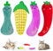 OSDUE Jouet Herbe a Chat, 4 Pièces Jouet pour Chat, Cataire Légume Jouet, Jouant À Mâcher Nettoyage des Dents Cataire Légume Jouet, Jouet Interieur Convient à Tous Les Chats