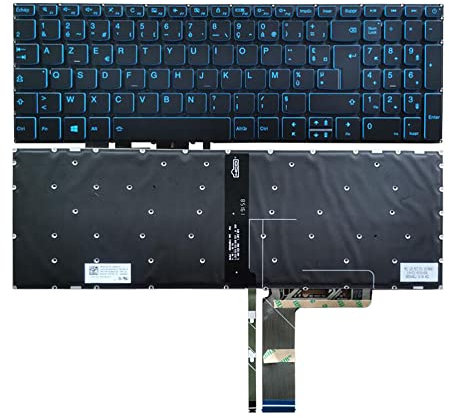 AKGIFT Clavier d'ordinateur Portable Compatible avec Lenovo IdeaPad L340-17IRH L340-15IRH Disposition française Rétro - éclairage