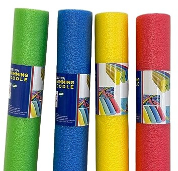 ADEPTNA Swimming Pool Noodle Float Aid Woggle Logs Noodles Water Flexible Swim Aid Aqua Aerobics Exercise Pool Noodle for Kids and Adults