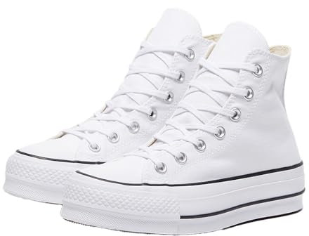 R&S 3710 Zapatillas Altas Lona, Deportivas Altas Mujer, Bambas Altas, Zapatillas Plataforma Mujer, CTAS, Deportivas Plataforma, Tenis de Mujer, Sneakers. (40)