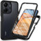 SEAHAI Clear Case for Xiaomi Redmi 13C 5G/4G/POCO C65, [with Built-in Screen Protector] Military Grade Full Body Rugged Armor Cover, Heavy Duty Dropproof Shockproof Case - Black