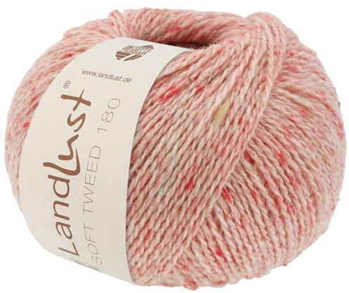 LANA GROSSA Landlust Soft Tweed 180 | Klassisch verzwirntes Tweedgarn aus Schurwolle mit mehrfarbigen Noppen | Handstrickgarn aus 100% Merinowolle | 50g Wolle zum Stricken & Häkeln | 180m Garn FB112