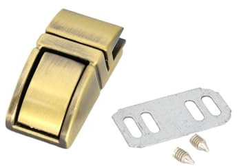 1 x Metall-Taschenschloss, Druckverschluss, Aktentasche, Federverschluss, Verschlüsse, Lederhandwerk, Taschenteile, Hardware-Zubehör (Color : Bronze)