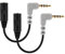 Alphatec Lot de 2 câbles de microphone SC4 de rechange, adaptateur TRS 3,5 mm vers TRRS pour connecter les smartphones, tablettes avec Rode VideoMic Go, VideoMicro et Boya Mic Lavalier Microphone