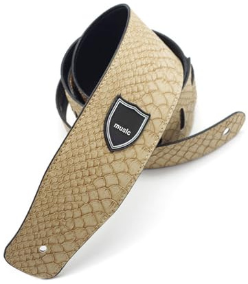 JSHshield Gitarrengurt, Zubehör PU-Leder Gitarrengurt, Gitarrenzubehör, Verstellbare Länge Retro Gitarrengurt, E-Gitarrengurt, Akustikgitarrengurt und Bassgurt