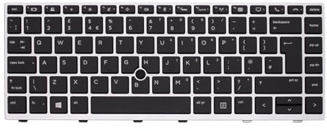 AJPARTS UK New Laptop Keyboard for HP EliteBook 745 G5 745 G6 840 G5 840 G6 Compatible PN: L09813-031 Backlit UK Layout English Keyboard QWERTY without Frame