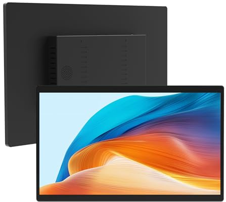 HEIGAOLAPC Panel PC Industrial 15.6 Panel Táctil Industrial, Fanless PC Pantalla Android 12 RK3399 4GB RAM 64GB ROM, Táctil Ordenador Todo en uno 1920x1080 IPS, 1xUSB3.0, 3xUSB2,0, Type-C, HDMI, LAN