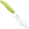 Kyocera, 11 cm, FK-110 WH-GR EU, Cuchillo utilitario, Hoja de cerámica de circonio, Afilada a Mano, Ligera, no corrosiva, sin Transferencia de Sabor, Apta para lavavajillas, Mango Verde
