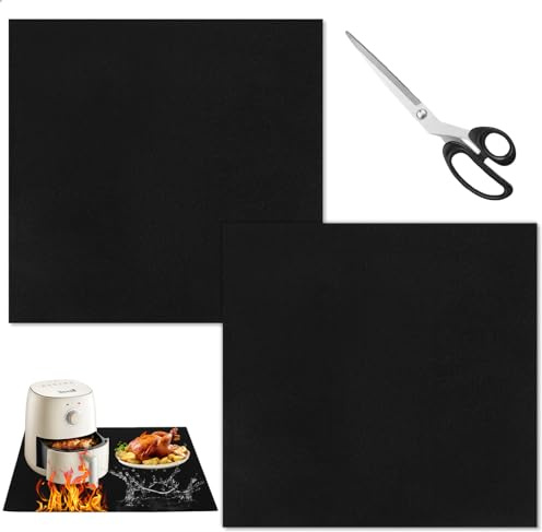 2 Stück Feuerfeste Unterlage, 30x30 cm, Carbonfaserfilz | Hitzeschutzmatte, Hitzebeständig Bis 1000 °C, für Hitzebeständigkeit