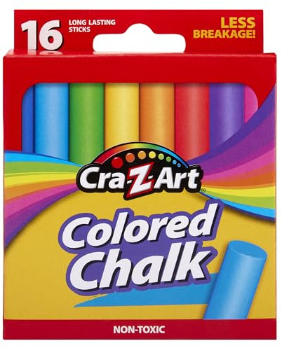 Cra-Z-Art Colored Chalk, 16 Count (10801-48), Assorted