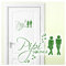 Grandora Wandtattoo Sprüche PIPI Lounge Mann Frau I grasgrün 17 x 11 cm I WC Türaufkleber Piktogramm Bad Badezimmer Wandaufkleber Wandsticker W755