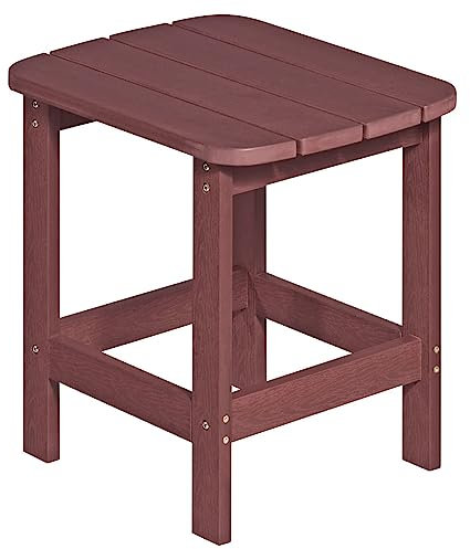 NEG Design Adirondack Tisch Marcy Beistelltisch täuschend echte Holzoptik, wetterfest, UV- und farbbeständig, rot-braun