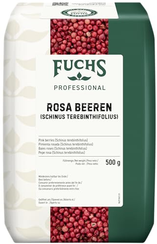 Fuchs Professional - Rosa Beeren ganz | 500 g im großen Beutel | Ungemahlener roter Pfeffer (Schinusfrüchte) | Für Großverbraucher und Gastronomie