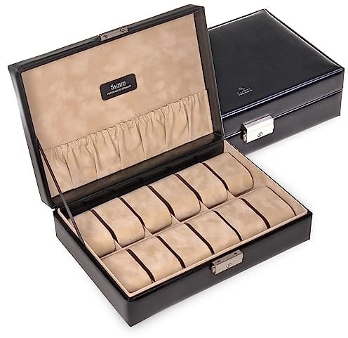 SACHER Uhrenetui für 12 Uhren new classic/schwarz