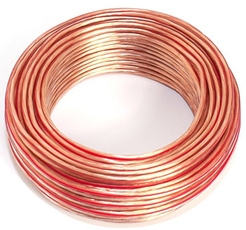 SeKi Cable de altavoz 2 x 0,75 mm², 10 m, transparente, CCA, cable de audio