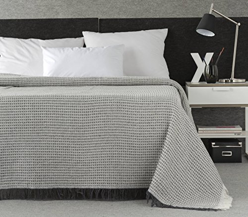 Estoralis Nido Plaid Multiuso, Policotone, Grigio, 230 x 260 cm