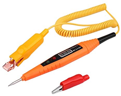 Aramox Car Circuit Tester,2.5-32V Digital LCD Screen Circuit Tester Pencil Electrical Diagnostic Tool Voltage Test with Hookup Clip