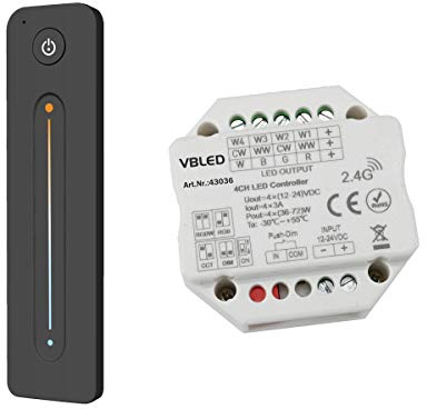 VBLED©INATUS SET - Funk Dimmer Controller für CCT Dualfarbe Tunable White LED Streifen 12-24V DC
