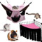 LeerKing 3 Ebenen Hängematte Höhle Hängendes Bett Nagertier Flauschige Hängebett Käfig Kleintierebett mit Haken für Ratte Chinchillas Totoro Hamster Frettchen Mäuse Nage Rosa 2er Pack