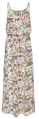 ONLY Onlwinner SL Maxidress Noos WVN Robe, Cloud Dancer/AOP : Blurry Flower, 40 Femme
