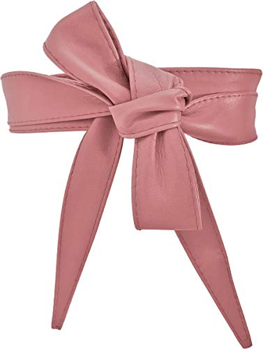 FISH IN THE SEA - 3cm - schmaler Bindegürtel - Alt Rosa - Premium - Echt Leder - Wickelgürtel - Taillengürtel - Nappaleder - Damen