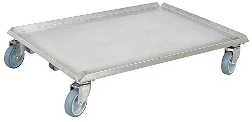 Transportroller aus Edelstahl, LxB 800x600mm, geschlossen, Tragkraft 250 kg