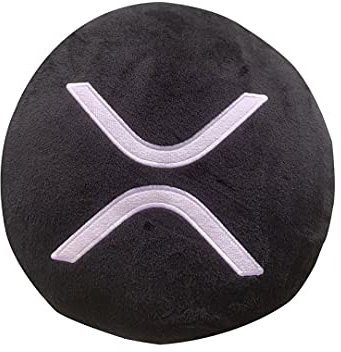 BlockCraft.Shop XRP Kissen – Besticktes rundes gefülltes Plüsch-Krypto-Kissen von BlockCraft.Shop XRP Plush XRP Kissen