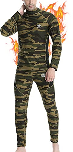 MEETWEE Thermounterwäsche Herren Atmungsaktiv Männer Thermo Funktionswäsche Winter Skiunterwäsche Unterwäsche Thermounterhemd Thermounterhose Base Layer Ski Winter Sport