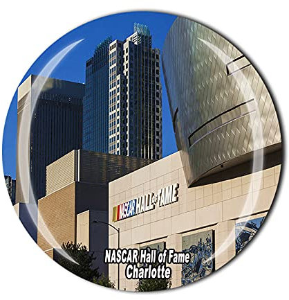Charlotte America 3D NASCAR Hall of Fame Kühlschrankmagnet Souvenir Kristallglas Magnet Reise-Souvenir Sammlung Geschenk Zuhause Küche Dekoration