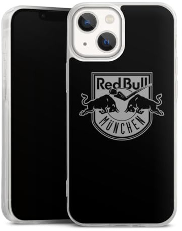 Slim Case kompatibel mit Apple iPhone 13 Mini Silikon Handyhülle transparent Hülle extra dünn EHC Red Bull München Eishockey Logo