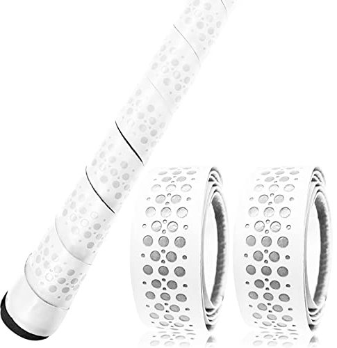Baseball Bat Tape Baseballschläger Grip Tennis Griffband Wert 2 Stück, Rutschfestes Schlägergriffband Badminton Schläger Sporting Schlägerband Set (Reinesweiß)