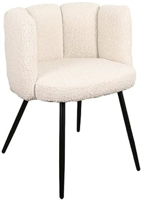 Pole to Pole Esszimmer Stühle - High Five Küchenstühle Modern - Essstühle - Samt Stuhl - Weiß Perle