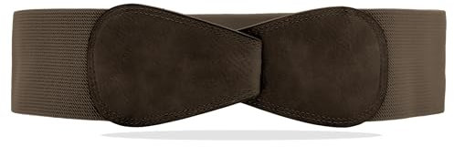 Van Der Rich ® - Obi Gürtel Elastisch Dehnbar Breite 7 cm - Damen (Chocolate, One Size)