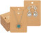 G2PLUS Halsketten Ohrring Displaykarten,9x6 cm Halskette Display Karten, Braun Kraftpapier Ohrhänger Karten, 100 Stück Schmuckset Displaykarte für Verpackung Ohrringe, Halsketten und Armbänder