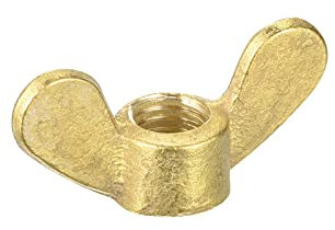 sourcing map Brass Wing Nuts, M10 Butterfly Nut Hand Twist Tighten Fasteners for Furniture, Machinery, Electronic Equipment