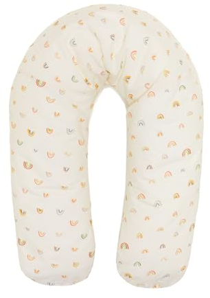 Fillikid Stillkissen EPS-Perlen 190 cm Exklusiv | XXL Stillkissen mit EPS Mikroperlen Länge 190 cm | Schwangerschaftskissen Bezug 100% Baumwolle maschinenwaschbar | Kissen Schwangerschaft