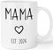 Tasse Schwangerschaft verkünden - Mama 2024 Tasse - beidseitig bedruckte Kaffeetasse - Geschenk werdende Mutter, Farbe: Weiß