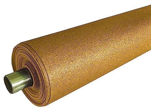 Glitzer-Moosgummi EVA 90cm breit ab 0,5m Schaumgummi PE Schaumstoff Basteln Stoff, Farbe:gold