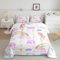 Mädchen Einhorn Steppdecke 200x200cm Rosa Regenbogen Einhorn Bettdecke Karikatur Verträumt Pferd 4-Jahreszeiten Bettdecke für Kinder Teenager Frauen Dekorativ Süß Schön Einhorn Muster Steppbett